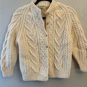Cream Cable Knit Sweater by Kennedy of Ardara 100% wool